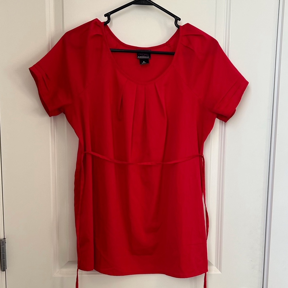 Oh Baby by Motherhood Women's 100% Polyester red maternity top Small